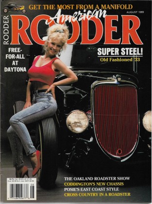 AMERICAN RODDER 1989 AUG - POSIE, CODDINGTON CHASSIS, OAKLAND '88, INTAKES